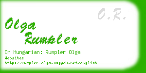 olga rumpler business card